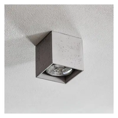 SOLLUX LIGHTING Stropní svítidlo Ara jako betonová kostka 14 cm x 14 cm