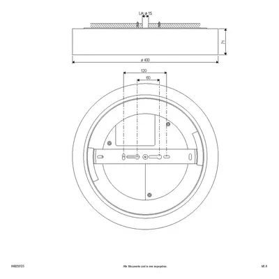 EVN Stropní svítidlo Sauro LED, Ø 40 cm, bílé