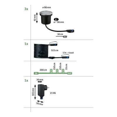 Paulmann Paulmann Plug & Shine LED podhledové světlo 4,5W 3