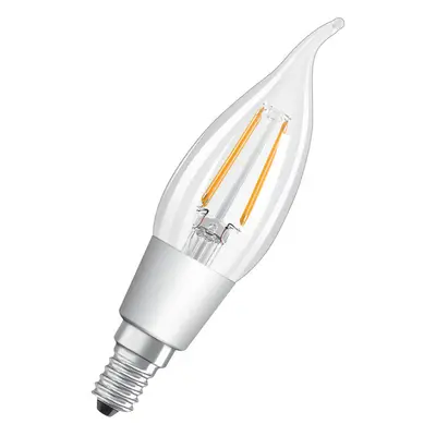 OSRAM LED větruodolná žárovka E14 4W teplá bílá dim čirá