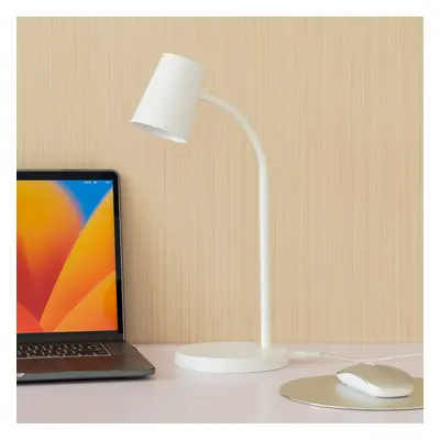 Lindby Stolní lampa LED Lindby Ailina, výška 36 cm, bílá, stmívatelná