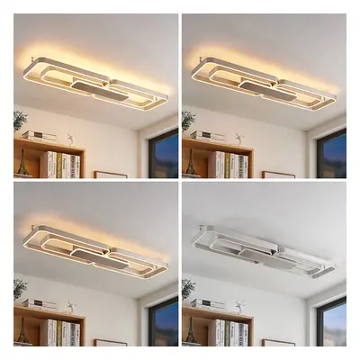 Lucande Stropní svítidlo Lucande Kadira LED, 120 cm, nikl