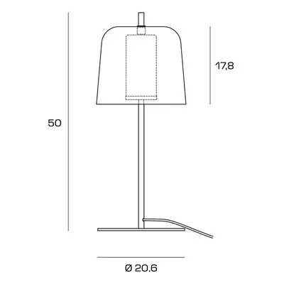 miloox by Sforzin Stolní lampa Frida, zlatá, vnější stínidlo modrá