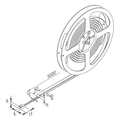 Hera LED páska Basic-Tape F, IP54, 3 000K, délka 500 cm