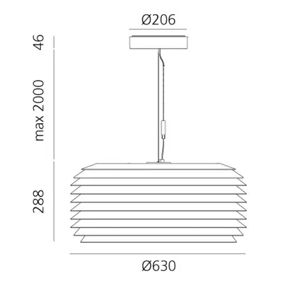 Artemide Artemide Slicing LED závěsné svítidlo, IP65, Ø 63 cm