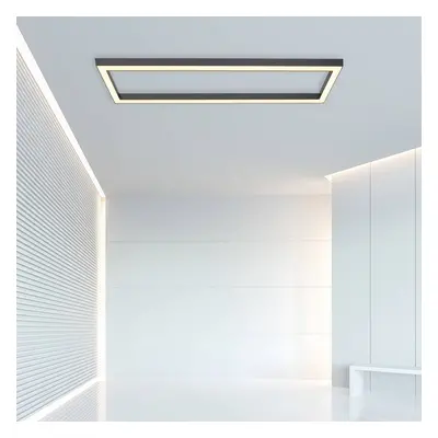 PURE Stropní svítidlo LED PURE Lines, 110 x 30 cm, antracit, dálkové ovládání