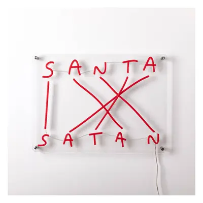 SELETTI LED dekor nástěnné světlo Santa-Satan, červená