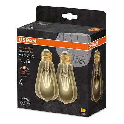 OSRAM OSRAM Vintage 1906 LED rustikální E27 6,5W dim 2ks