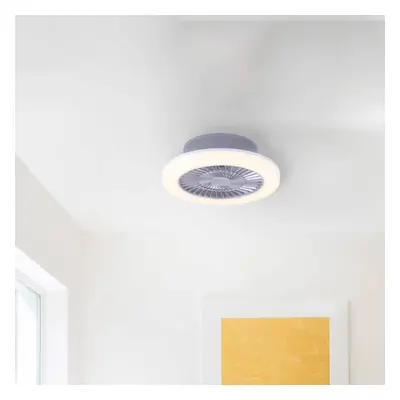 JUST LIGHT. LED stropní ventilátor Leonard 50cm sériový spínač