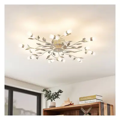 Lindby Lindby LED stropní svítidlo Bolonia, bronzová/bílá, Ø 80 cm