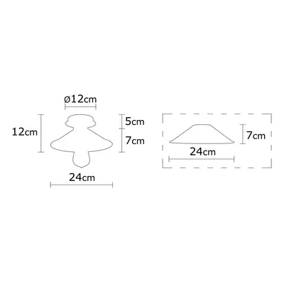 Opviq Stropní světlo Berceste N-662 1 zdroj Ø24cm zlatá