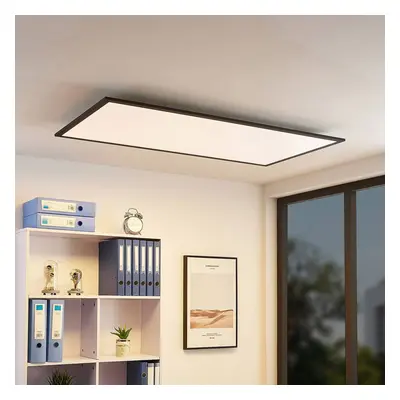 Lindby Lindby LED panel Nelios, 120 x 60 cm, 4000K, černý, kovový