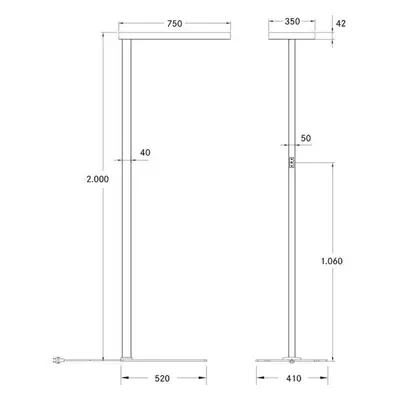 BRUMBERG BRUMBERG Devan LED stojací lampa up/down dim 840