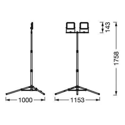 LEDVANCE Ledvance LED pracovní světlo Value Tripod 2-fl. 2 x 10 W