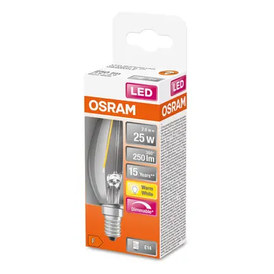 OSRAM OSRAM LED svíčka E14 2,8W 827 stmívatelná čirá