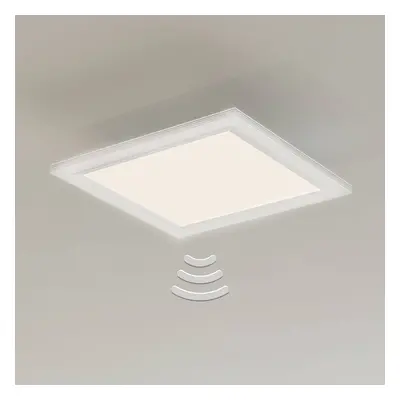 Briloner Stropní svítidlo LED Piatto, senzor, 29,5 x 29,5 cm