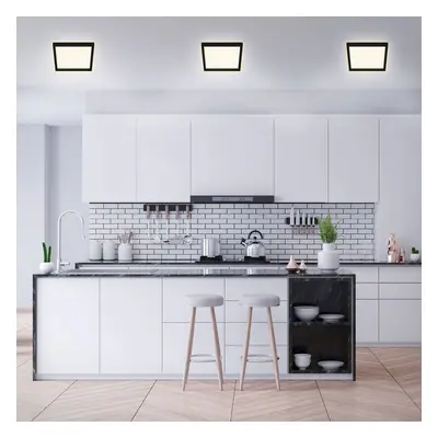 Briloner LED stropní světlo 7362, 29 x 29 cm, černá