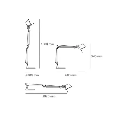 Artemide Artemide Tolomeo Mini stolní lampa s nohou 3000K