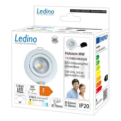 Ledino LED vestavné světlo Holstein MS, IP20 40°, bílé