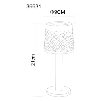 Globo Solární stolní lampa na baterii 36631, IP44, černá