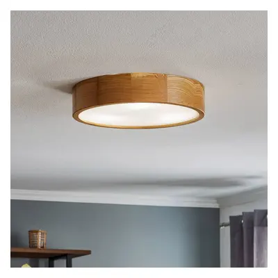 TEMAR LIGHTING Stropní světlo Cleo DR375 senzor IP20, dub Ø 38 cm