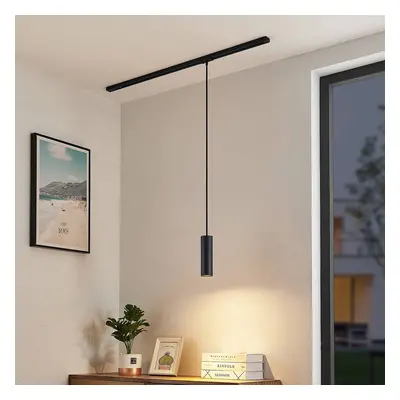 Lindby Závěsná lampa Lindby Linaro, 20 cm, černá, 1-fázová, GU10