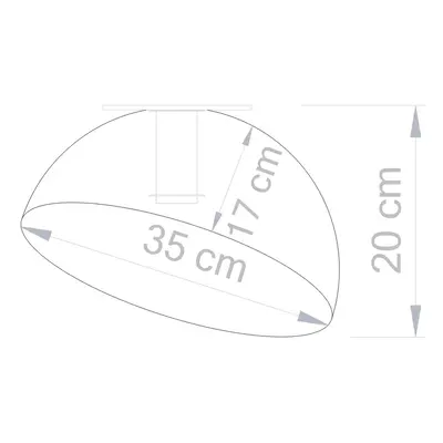 SIGMA Stropní světlo Sfera, Ø 35cm, bílá/zlatá