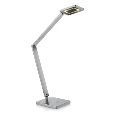 Knapstein Stolní lampa Space LED s dotykovým stmívačem v matném niklu