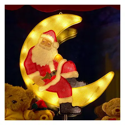 Konstsmide Christmas LED okenní silueta Santa Claus v měsíci