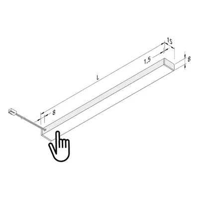 Hera LED osvětlení pod skříňku Top-Stick FMT, 3 000K, 60 cm