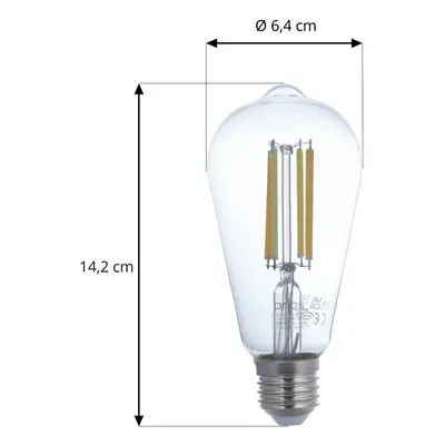 LUUMR LUUMR Smart LED žárovka čirá E27 ST64 7W Tuya WLAN CCT