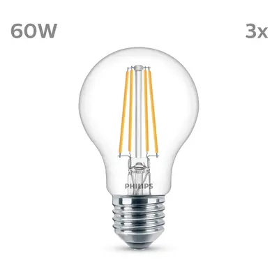 Philips Philips LED žárovka E27 7W 850lm 4 000K čirá 3ks