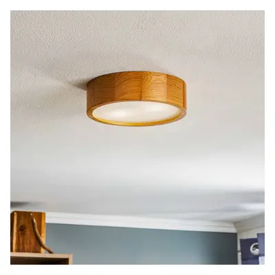 TEMAR LIGHTING Stropní světlo Cleo DR275 senzor IP20, dub Ø 28 cm