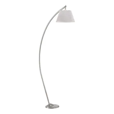 ONLI Stojací lampa Sinea, stříbrná/stříbrná, výška 110 cm, železo, textil