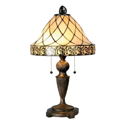 Clayre&Eef Stolní lampa Diamond v Tiffany stylu 62 cm