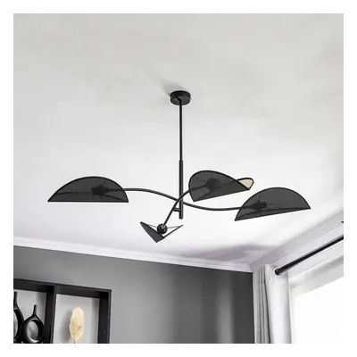 EMIBIG LIGHTING Stropní světlo Lotus, černá/zlatá, 4 zdroje