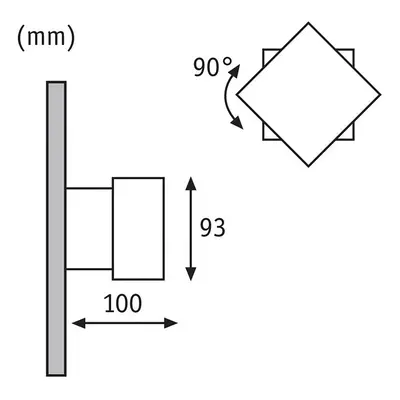 Paulmann Venkovní nástěnné svítidlo Paulmann Cybo LED, 2 700 K, 10x10 cm, bílé