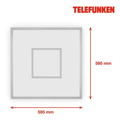 Telefunken LED panel Magic Cento silver CCT RGB 60x60cm