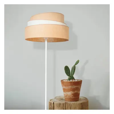 Duolla Stojací lampa Trio jute, hnědá/bílá, výška 145cm