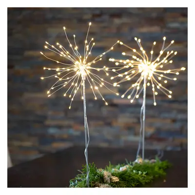 STAR TRADING LED dekorační světlo Firework 3D stříbrošedá 50cm