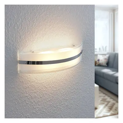 Lindby LED nástěnné světlo Zinka ze skla, 37,5 cm