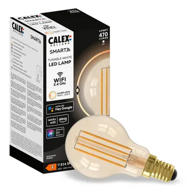 Calex Calex Smart E14 P45 4,5W 1800-3000K dim zlatá 2ks