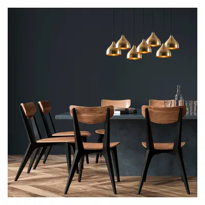 Opviq Tetovací závěsné světlo 6222 7-light gold