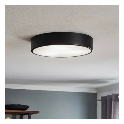 TEMAR LIGHTING Stropní svítidlo Cleo 400, černé, senzor, IP20, Ø 40 cm, kovové