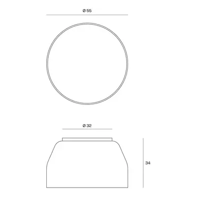 miloox by Sforzin Stropní svítidlo Hrnek, krémově bílé s chromovanými detaily Ø55cm