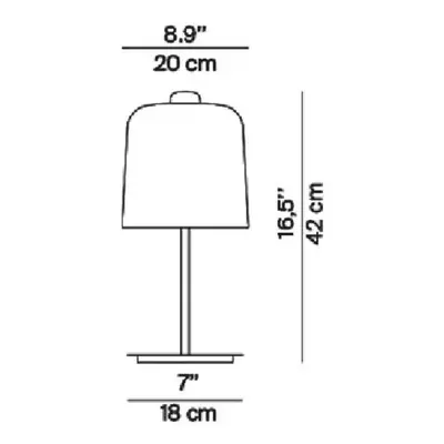 Luceplan Luceplan Zile stolní lampa černá matná, 42 cm