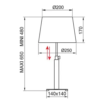 Aluminor Aluminor Quatro Up stolní lampa dub šedý/chrom