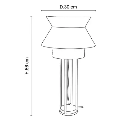 MARKET SET MARKET SET Singapour DBL stolní lampa růžová