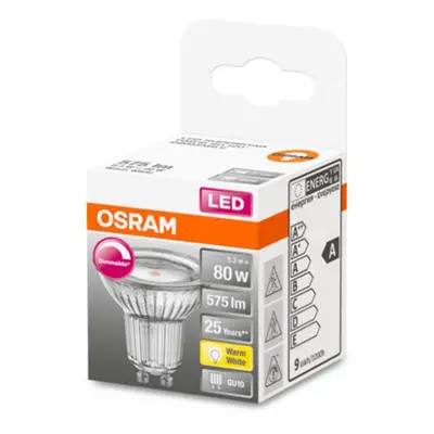 OSRAM Skleněný reflektor OSRAM LED GU10 7,9W 927 120° stmívání