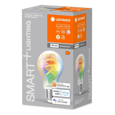 LEDVANCE SMART+ LEDVANCE SMART+ WiFi E27 4,8W Classic čirá RGB CCT